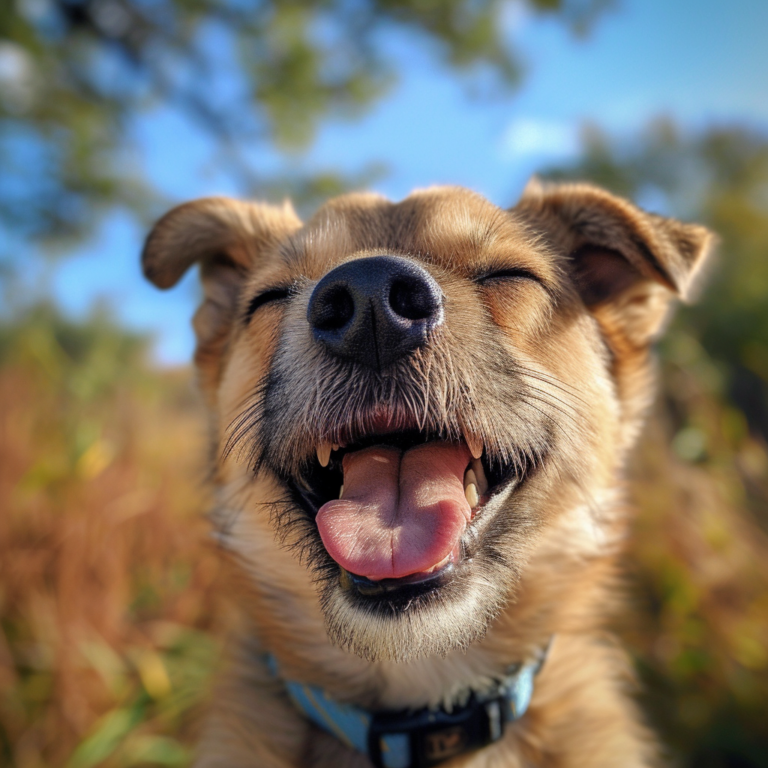 Happy Dog in the sun